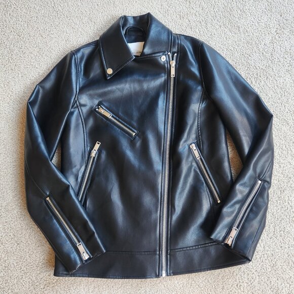 Anthropologie Avec Les Filles Faux Moto Jacket - Picture 2 of 11